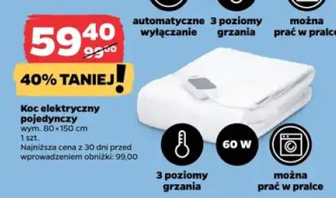 Koc elektryczny pojedynczy