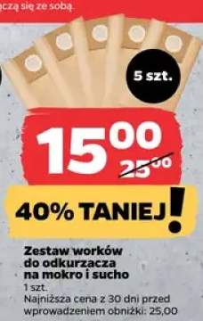 Zestaw worków do odkurzacza na mokro i sucho