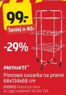Pionowa suszarka na pranie 68x134x68 cm Menuett