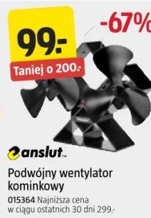 Podwójny wentylator kominkowy anslut