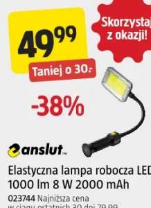 Elastyczna lampa robocza LED 1000 lm 8 W 2000 mAh anslut