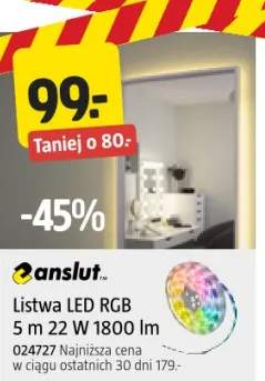 Listwa LED RGB 5 m 22 W 1800 lm anslut