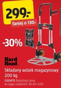 Składany wózek magazynowy 200 kg Hard Head