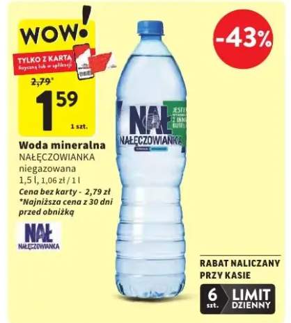 Woda mineralna niegazowana