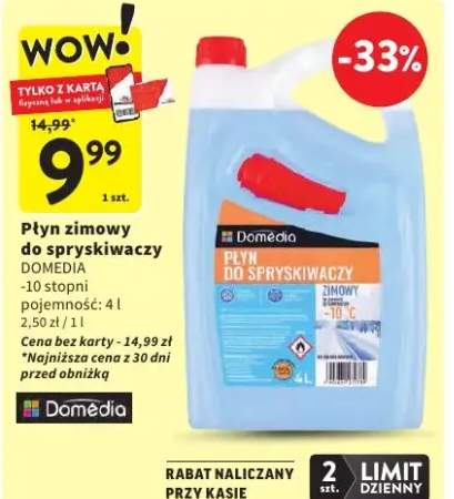 Płyn zimowy do spryskiwaczy -10 stopni