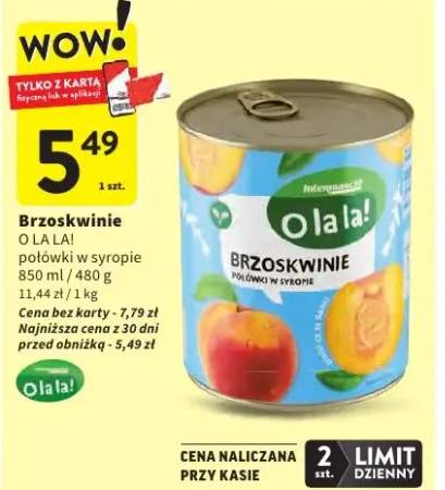 Brzoskwinie połówki w syropie