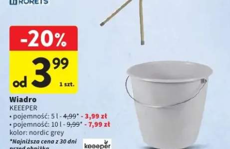 Wiadro pojemność: 5 l - 4,99*, pojemność: 10 l - 9,99*, kolor: nordic grey