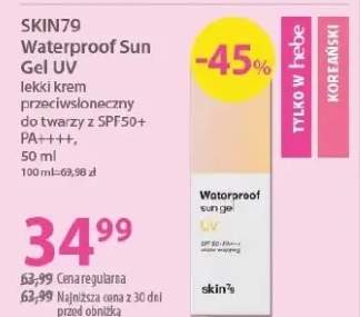 Lekki krem przeciwsłoneczny do twarzy z SPF50+ UV sun gel