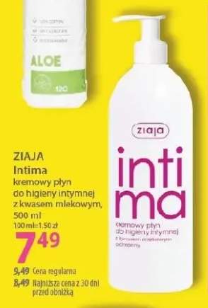 Płyn Intima kremowy do higieny intymnej z kwasem mlekowym