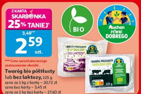 Twaróg bio półtłusty lub bez laktozy