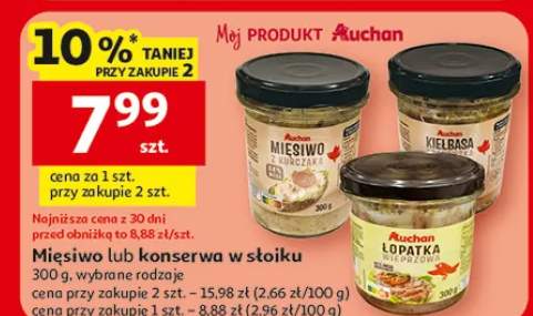 Mięsiwo lub konserwa w słoiku wybrane rodzaje