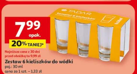 Zestaw 6 kieliszków do wódki