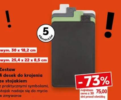 Zestaw 4 desek do krojenia ze stojakiem