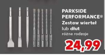 Zestaw wierteł lub dłut, różne rodzaje