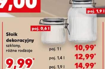 Słoik dekoracyjny szklany 1,4 l