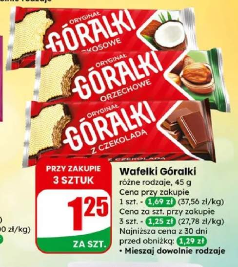 Wafelki Góralki różne rodzaje