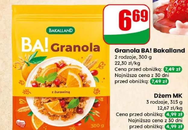 Granola BA! z żurawiną