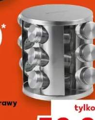 Stojak na przyprawy obrotowy, ze stali nierdzewnej, z 12 słoiczkami