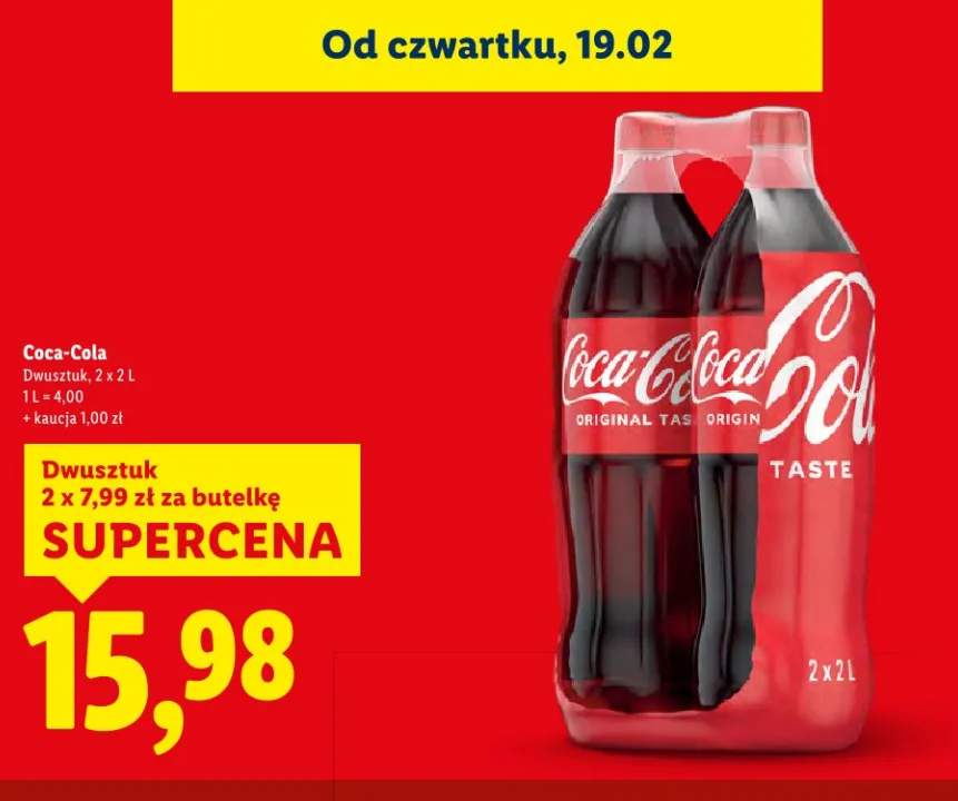 Napój gazowany dwusztuk 2x2l