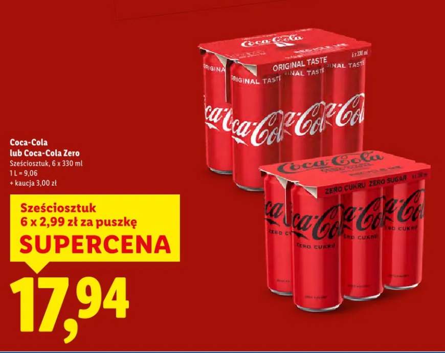 Napój gazowany sześciosztuk 6x330ml