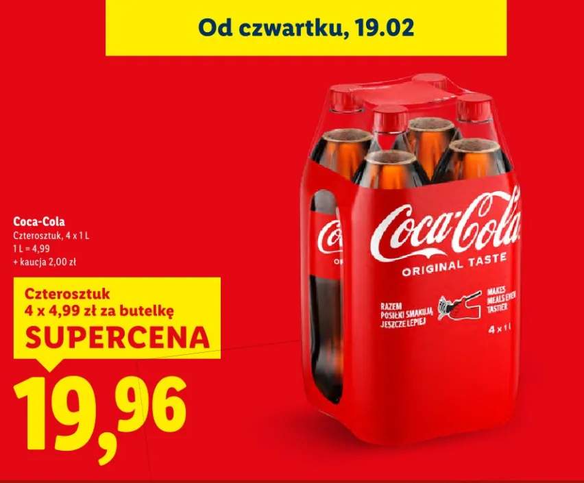 Napój gazowany cztersztuk 4x1l