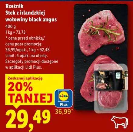 Stek z irlandzkiej wołowiny black angus