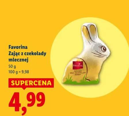 Zając z czekolady mlecznej