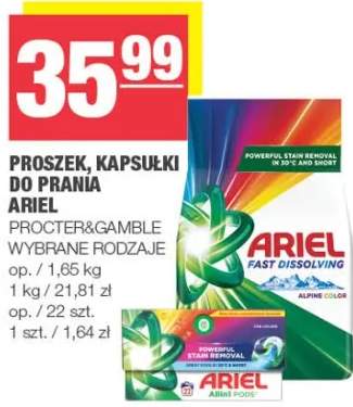 Proszek, kapsułki do prania Ariel