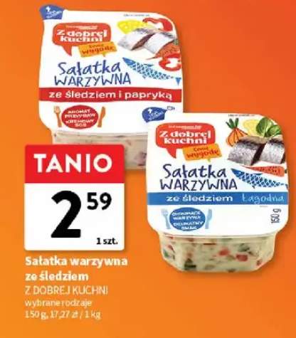 Sałatka warzywna ze śledziem i papryką