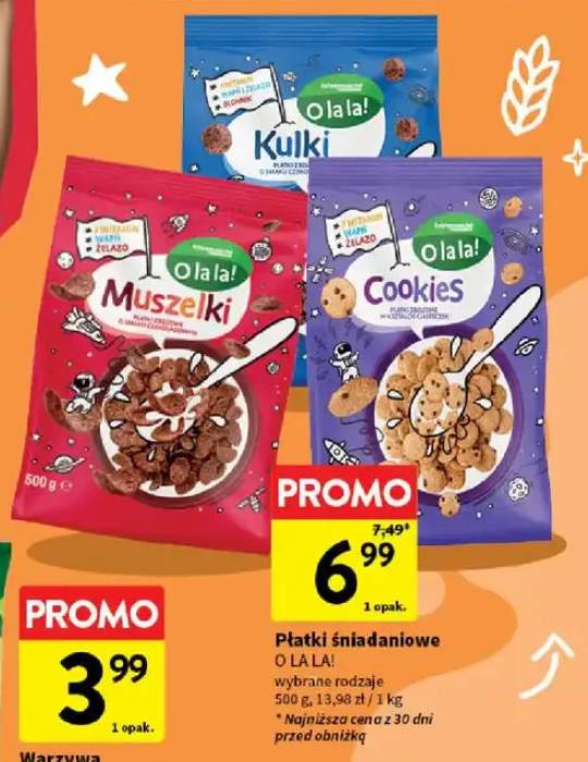 Płatki śniadaniowe wybrane rodzaje