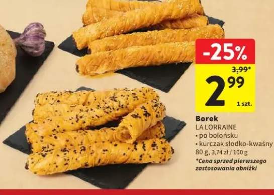 Borek po bolońsku z kurczak słodko-kwaśny