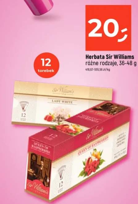 Herbata Sir Williams różne rodzaje