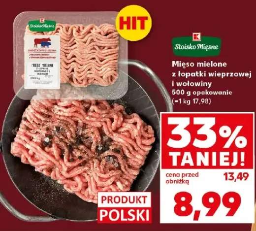 Mięso mielone z łopatki wieprzowej i wołowiny