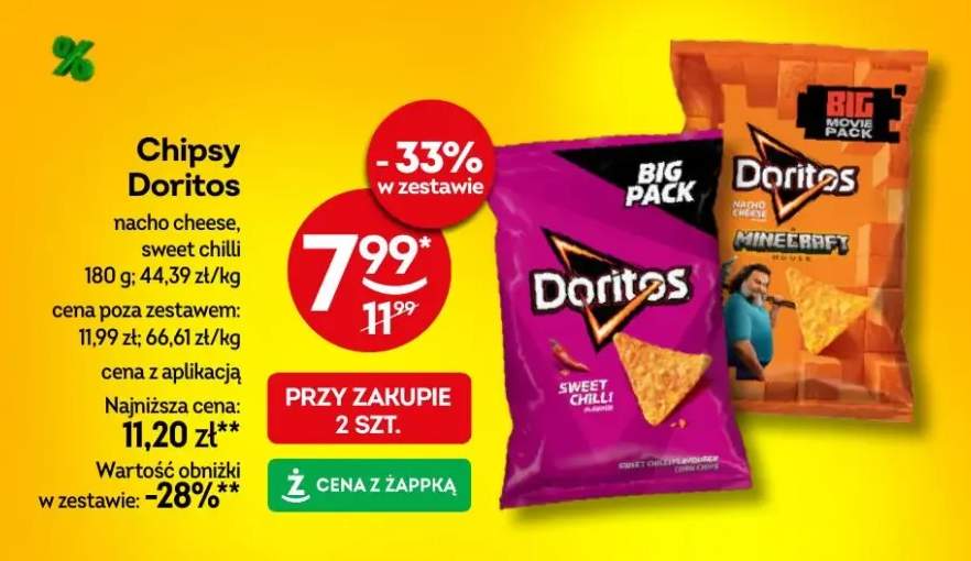Chipsy Doritos nacho cheese