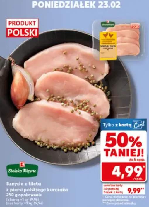 Sznycel z fileta z piersi polskiego kurczaka