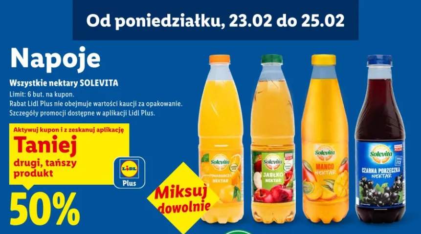 Napój Solevita różne smaki