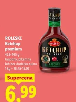 Ketchup premium łagodny, pikantny lub bez dodatku cukru