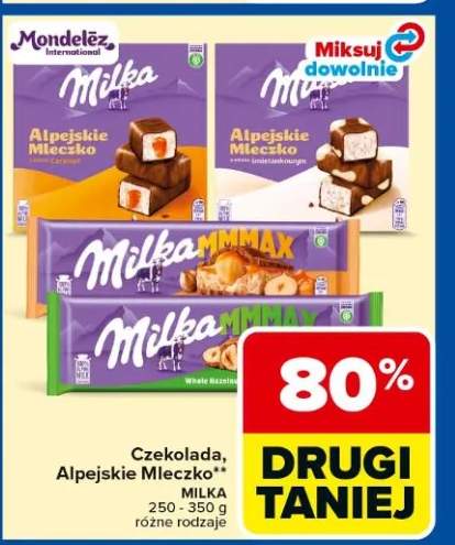 Czekolada, alpejskie mleczko