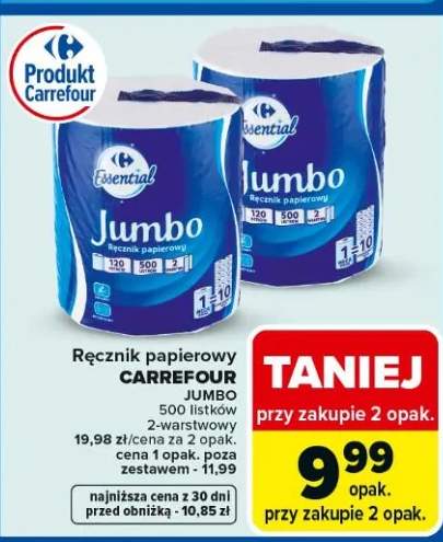 Ręcznik papierowy Jumbo 2-warstwowy