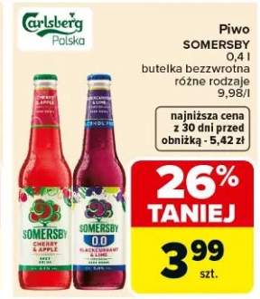 Piwo Somersby butelka bezzwrotna różne rodzaje