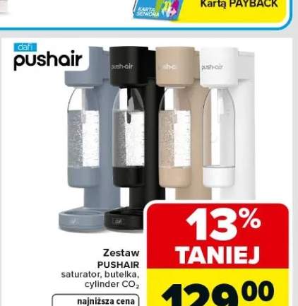 Zestaw saturator, butelka, cylinder CO2