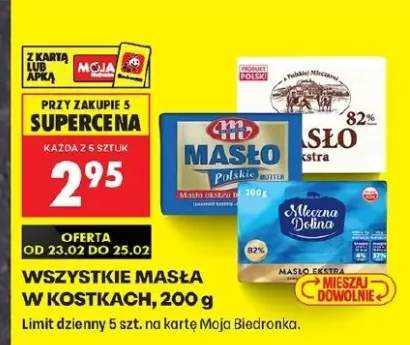 Masło w kostkach wszystkie rodzaje
