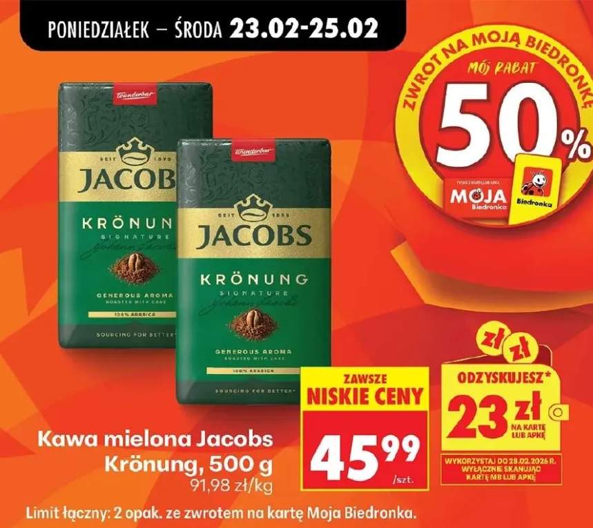 Kawa mielona Krönung 500 g