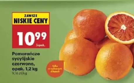 Pomarańcze sycylijskie czerwone 1,2 kg