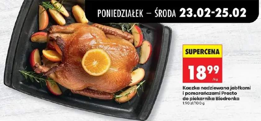 Kaczka nadziewana jabłkami i pomarańczami prosto do piekarnika