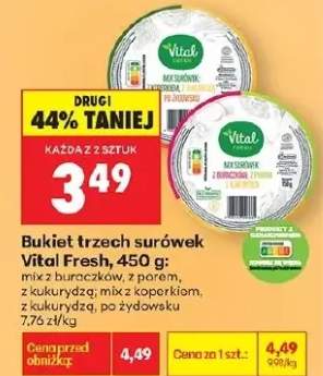 Bukiet trzech surówek: mix z buraczków, z porem, z kukurydzą; mix z kapustą, z kukurydzą, po żydowsku