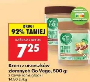 Krem z orzeszków ziemnych z kawałkami, gładki