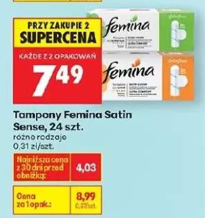 Tampony Satin Sense różne rodzaje