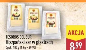Hiszpański ser w plastrach różne rodzaje