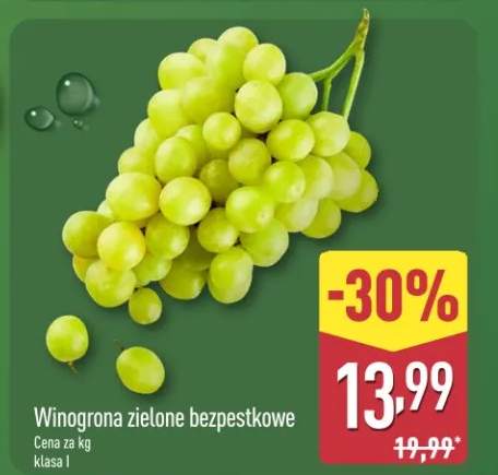 Winogrona zielone bezpestkowe